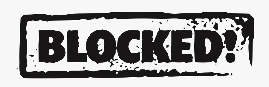 Blocked Logo, Transparent Clipart