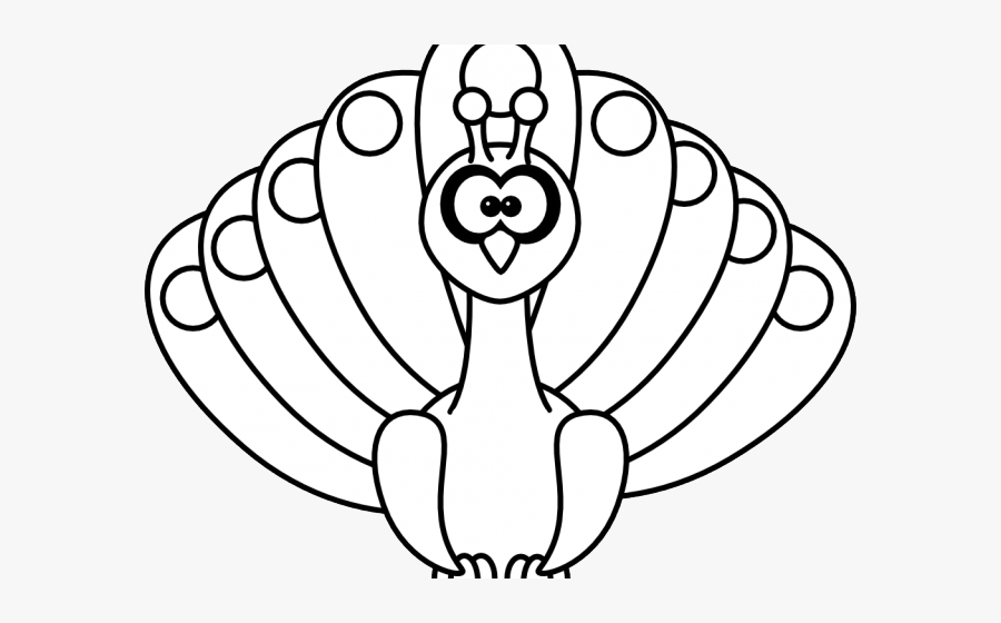 Peacock Clipart Deepavali - Peacock Clipart Black And White, Transparent Clipart