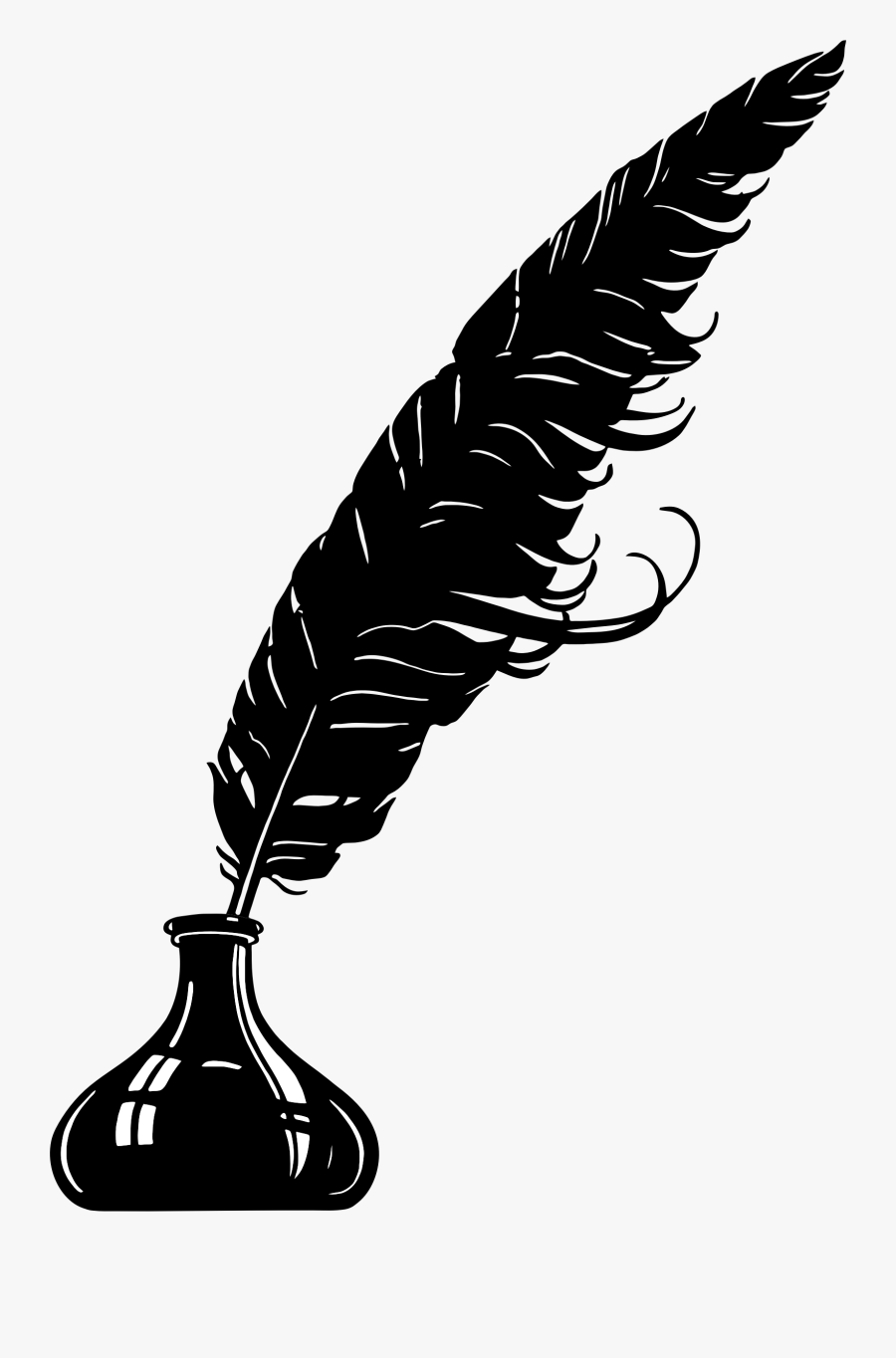 Quill Inkwell Pen Paper - Quill Pen, Transparent Clipart