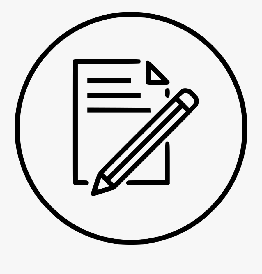 Document Paper Write Pencil Pen Drawing Png Icon Free - Paper And Pen Drawing, Transparent Clipart