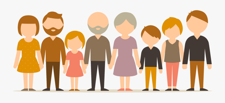 Character Cartoon Family Free Photo Png Clipart - Family Of 8 Cartoon, Transparent Clipart