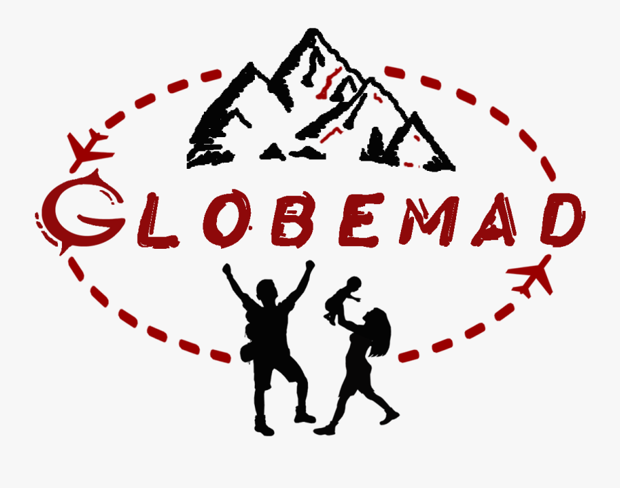 Globemad Adventure Travel Family Logo Backpacking Parents - Traveling In Family Logos, Transparent Clipart