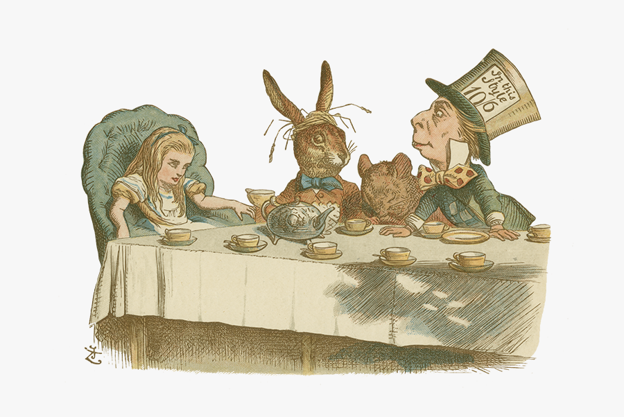 Alice Module2 Nurseryalice1890tenniel 12c - Alice At The Mad Hatter's Tea Party, Transparent Clipart