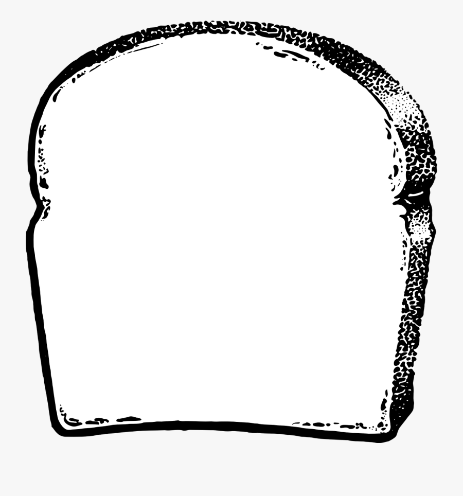 Slice, Bread, Slice Of Bread, Toast, Crust - Toast Clipart Black And White, Transparent Clipart