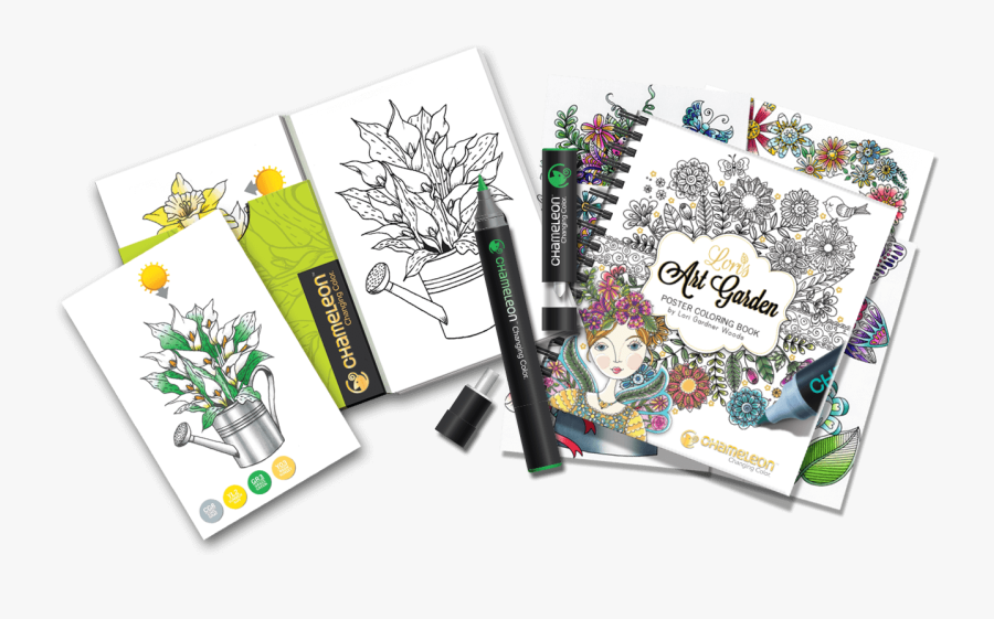 Coloring Pages For Chameleon Pens, Transparent Clipart