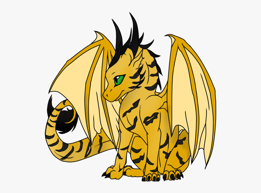 The Tiger Striped Dragon By Earth-tiger - Dragon With Tiger Stripes, Transparent Clipart
