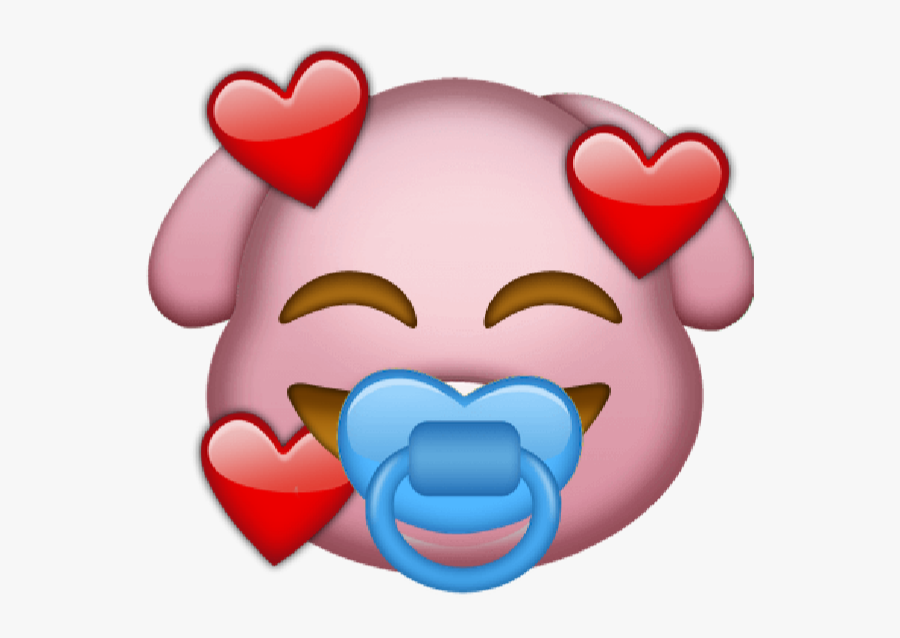 #pig #emoji #emojisticker #baby #babypig #cute #smile - Love Emoji, Transparent Clipart