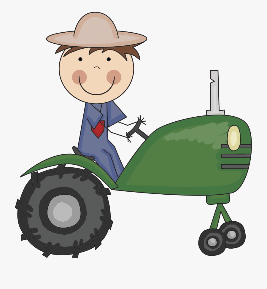 Go To Image - Farmer With Tractor Png, Transparent Clipart