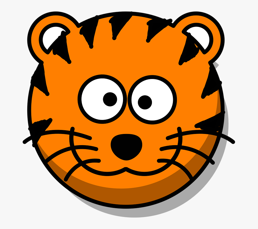 Cute - Tiger - Face - Clip - Art - Easy Tiger Face Clipart, Transparent Clipart