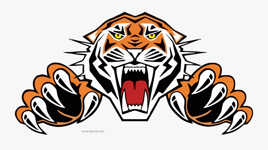 Tiger,felidae,bengal Tiger,clip Art,roar,big - Duval High School Logo, Transparent Clipart
