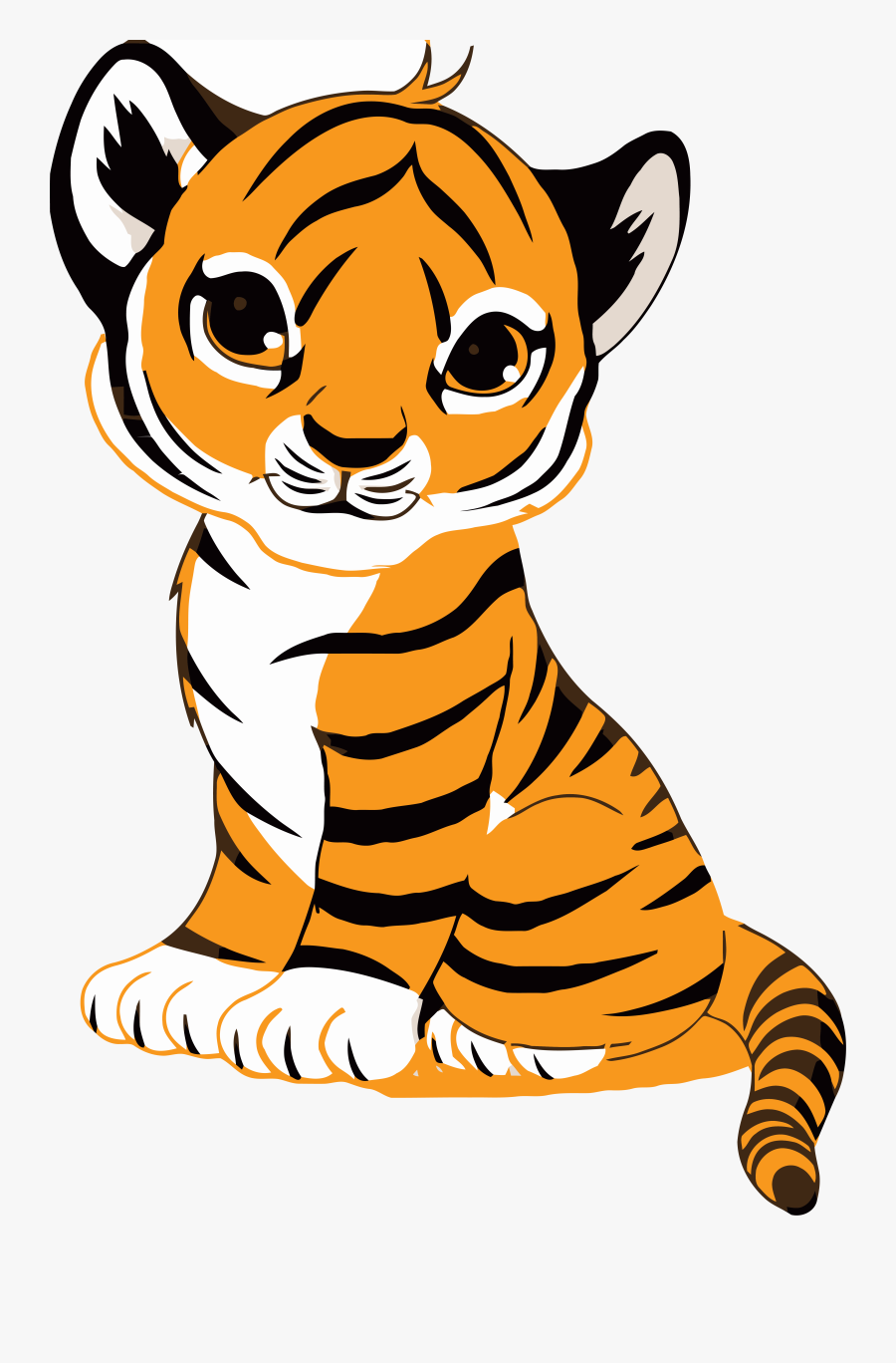 Tiger Face Clip Art Royalty Free Tiger Illustration - Cute Tiger Drawing Easy, Transparent Clipart