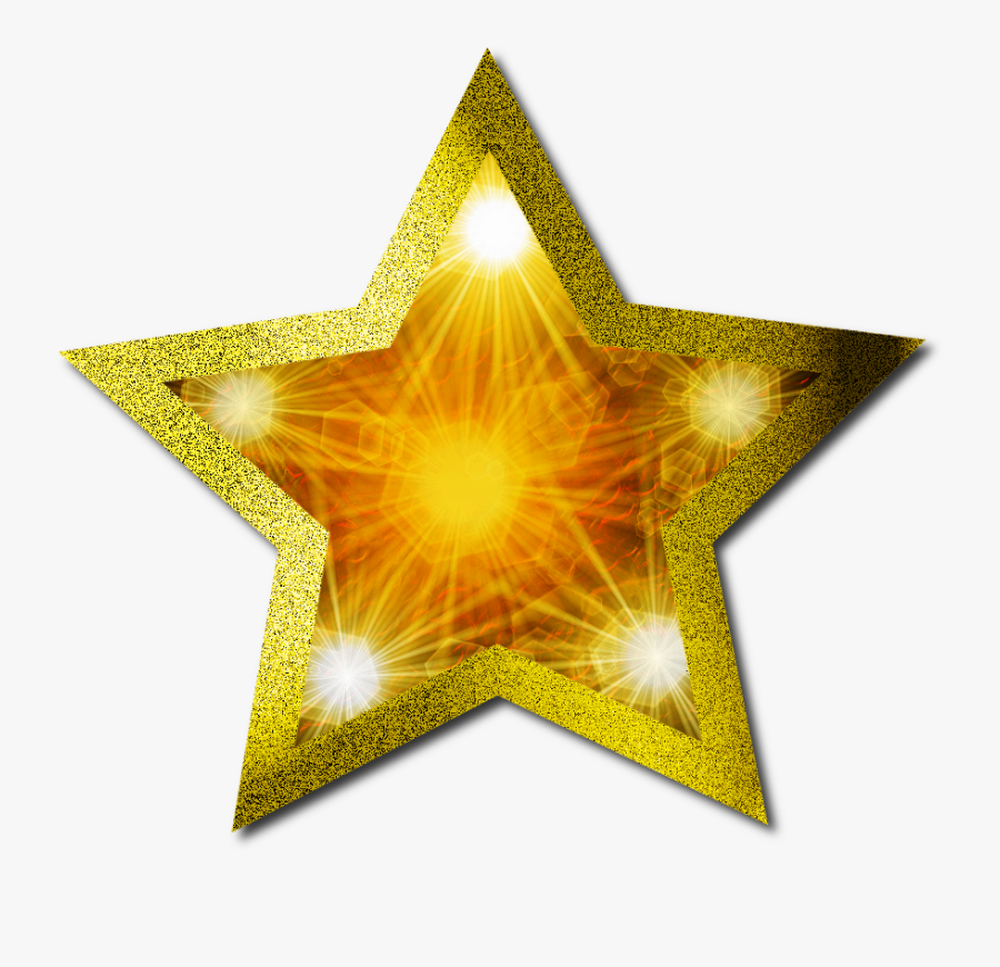 Christmas Gold Star Png Clipart - Gold Christmas Star Png , Free