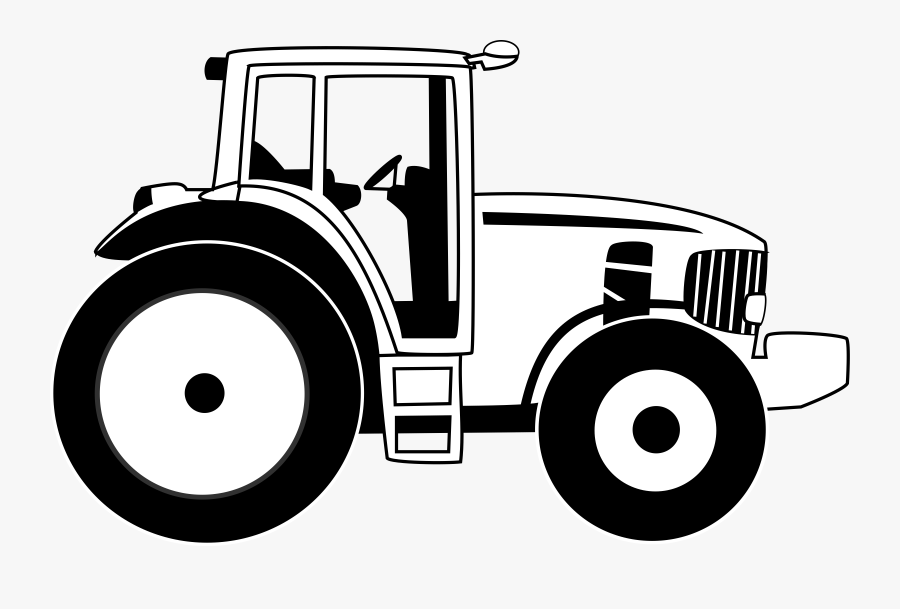 Collection Of Free Drawing - Tractor Clipart Black And White, Transparent Clipart