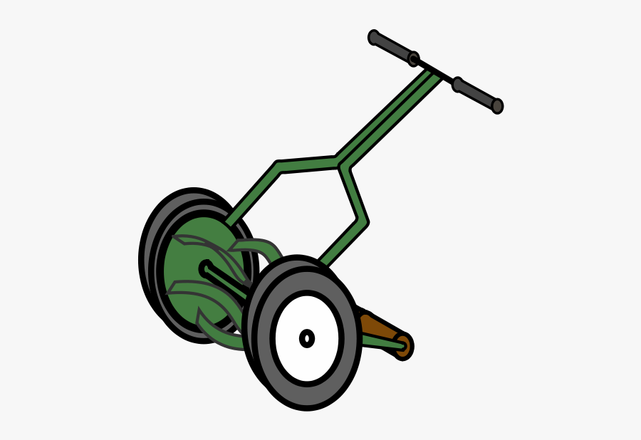 Cartoon Old Lawn Mower, Transparent Clipart
