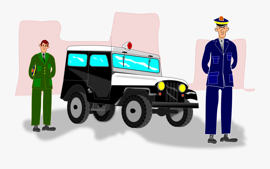 Toy,car,job - Police Jeep Drawing, Transparent Clipart