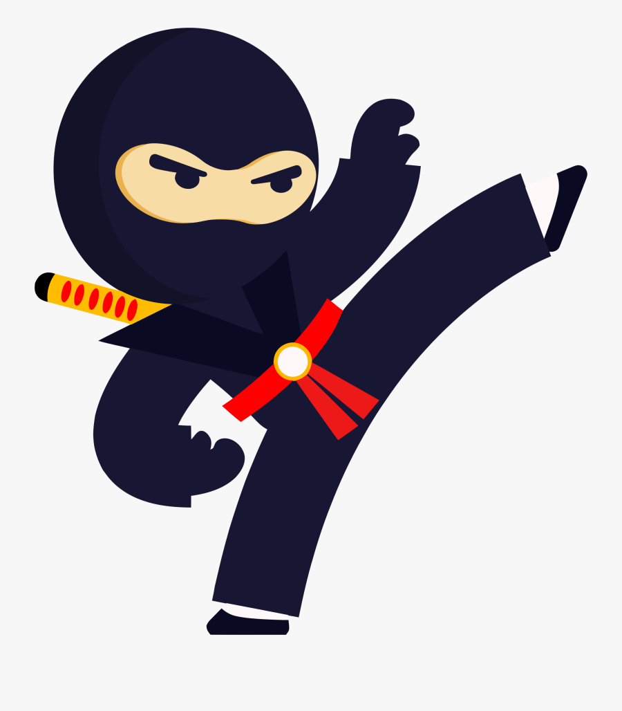 Kicking Ninja Clipart , Png Download - Ninja Clipart, Transparent Clipart