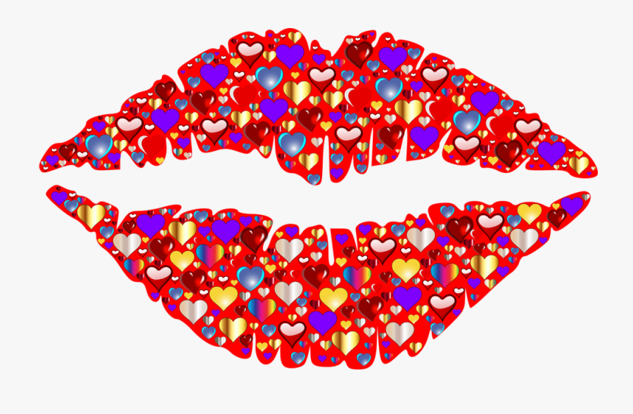 Lips Clipart Rose Gold - Valentine Lips Clip Art, Transparent Clipart