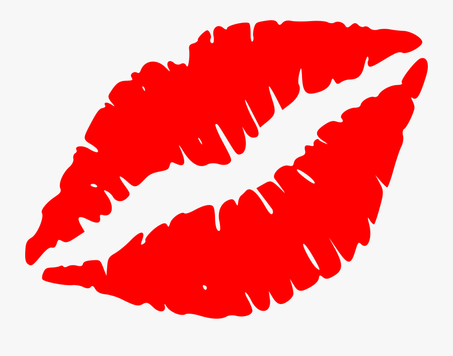 Red Lips Watercolor Painting, Transparent Clipart