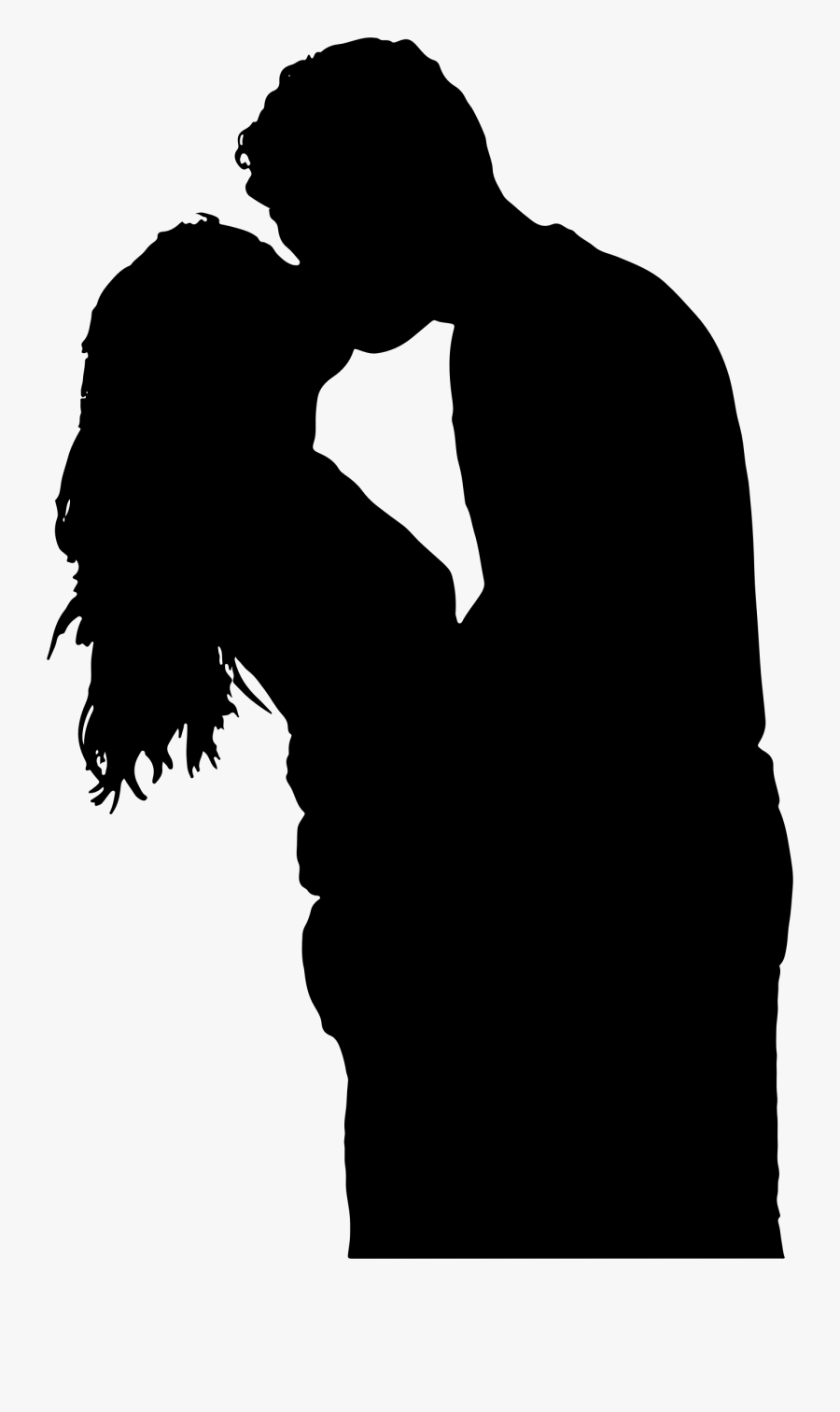 Transparent Kiss Clip Art - Couple Kissing Silhouette Png , Free