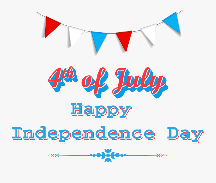 Of 4th July Day Independence Happy Clipart - Banner, Transparent Clipart