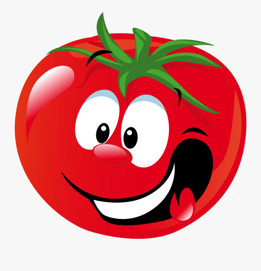 Clipart Vegetables Individual Fruit Vegetable - Cartoon Tomato, Transparent Clipart