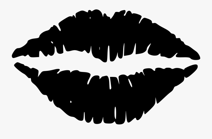 Kiss, Lips, Lipstick, Mouth, Love, Sensual, Sensuality - Lips Black And White Clipart, Transparent Clipart