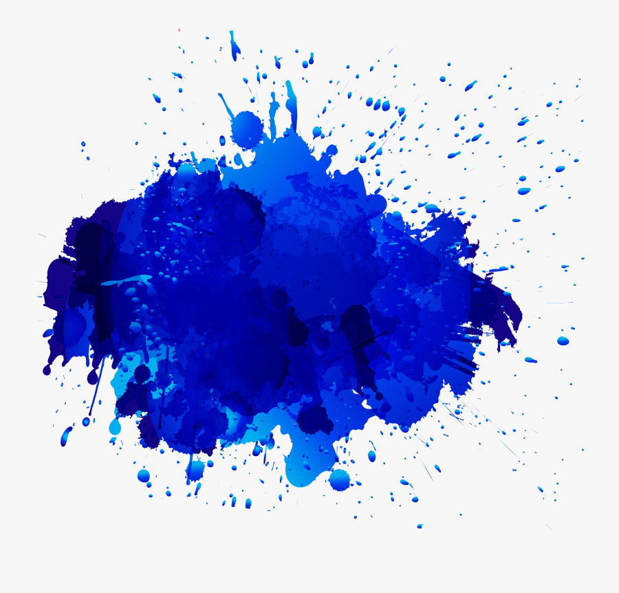 Blue Oil Paint Stain Transparent Clip Art Image, Transparent Clipart