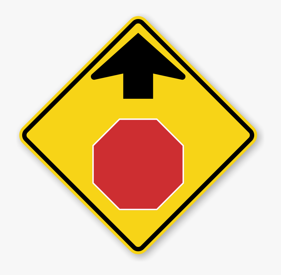 Clip Art Nc Drivers Signs And - Stop Sign Ahead Sign, Transparent Clipart