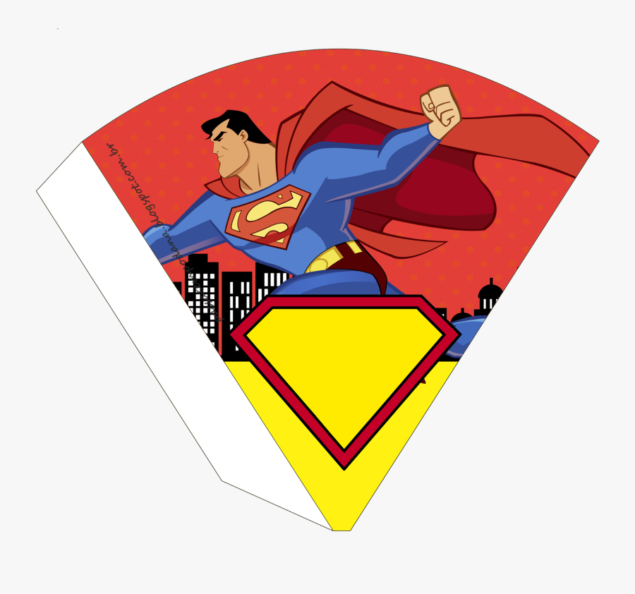 Transparent Superman Clipart - Cone Do Superman Para Imprimir, Transparent Clipart