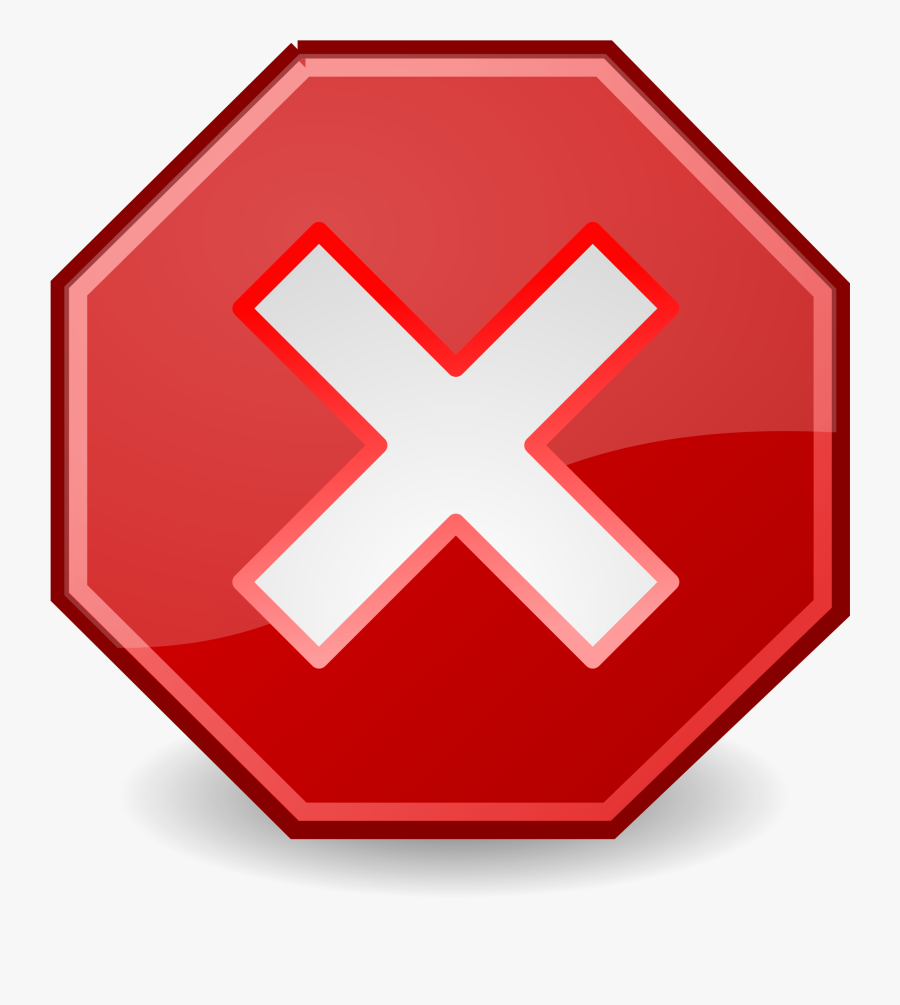 Transparent Stop Symbol Png - Stop Sign With X, Transparent Clipart