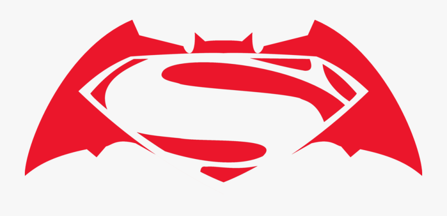 Batman Vs Superman Red Logo, Transparent Clipart