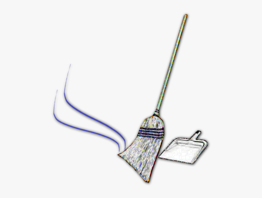 Broom Clipart The Cliparts - Dust Pan Mop Clipart Black And White, Transparent Clipart