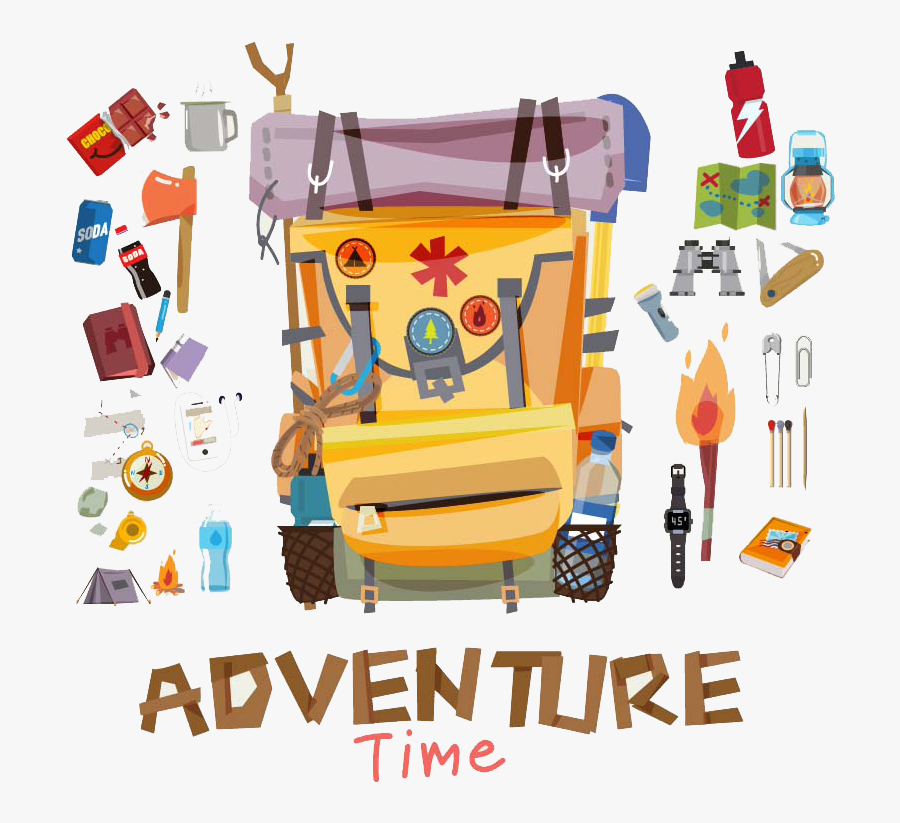 Adventure Camping Hiking - Adventure Backpack Illustration, Transparent Clipart