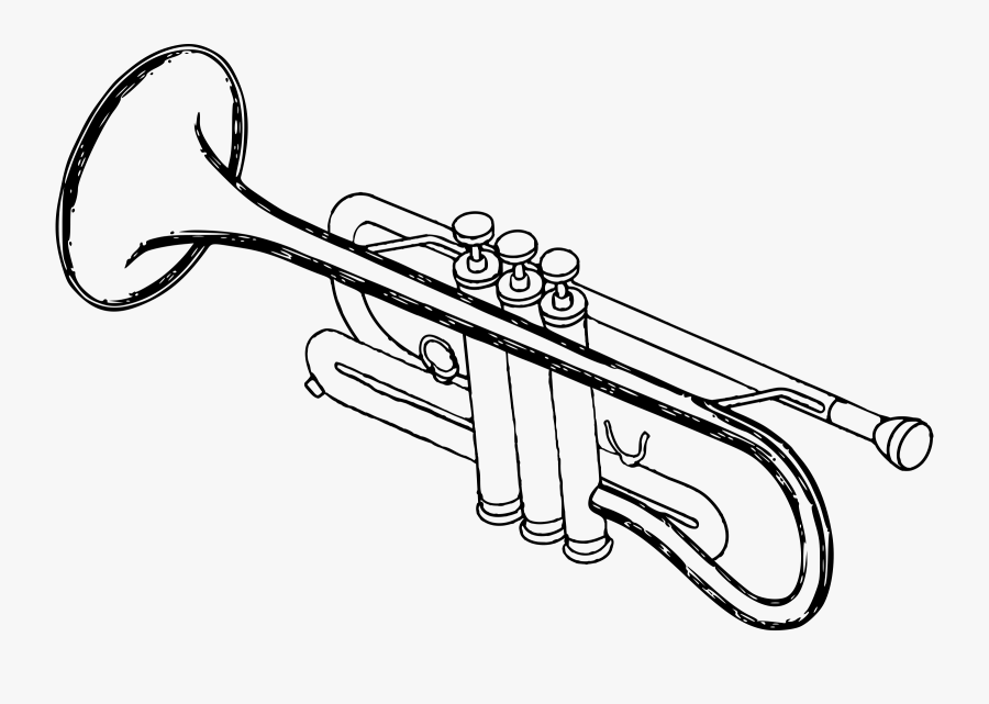 Trumpet Clip Art - Trumpets Black And White, Transparent Clipart