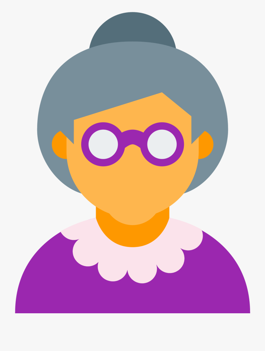Transparent User Png - Transparent Old Woman Icon Png, Transparent Clipart