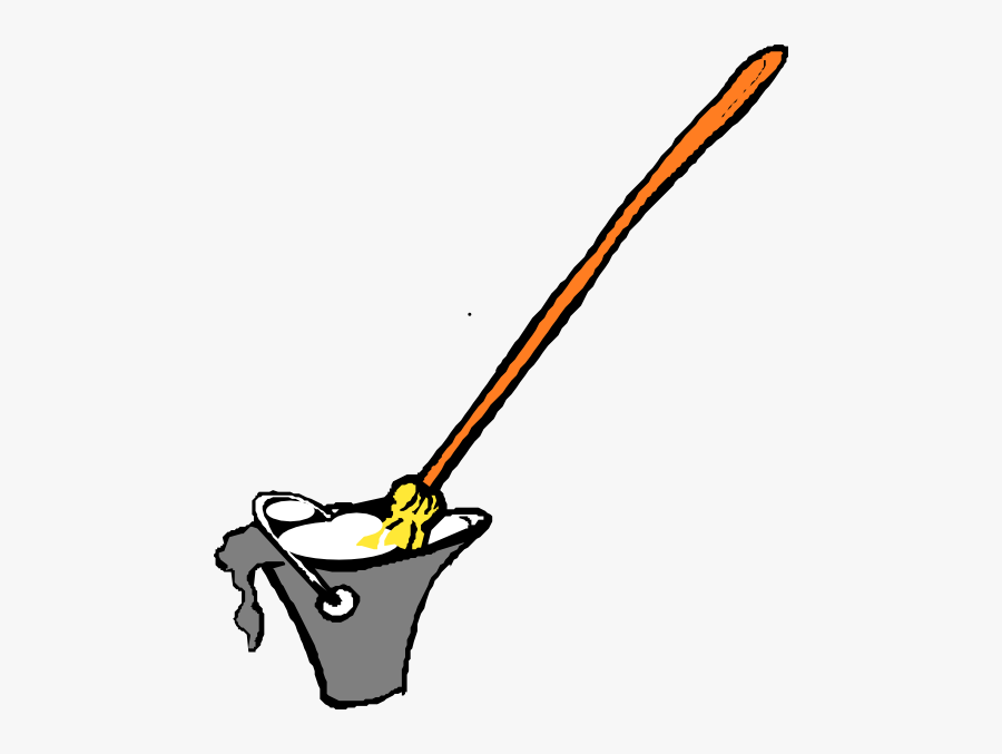 Clip Transparent Download Broom Drawing Mop - Mop And Bucket, Transparent Clipart