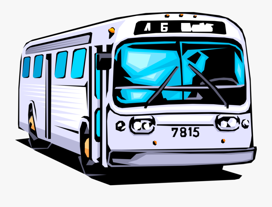 Vector Illustration Of Public Urban Transportation - Public Transportation Clip Art, Transparent Clipart