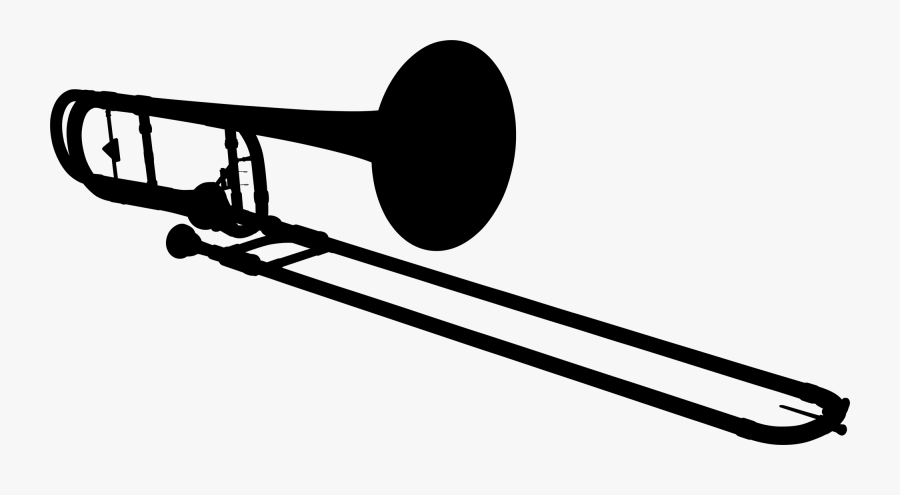 Trombone Clipart Silhouette - Silhouette Trombone Png, Transparent Clipart