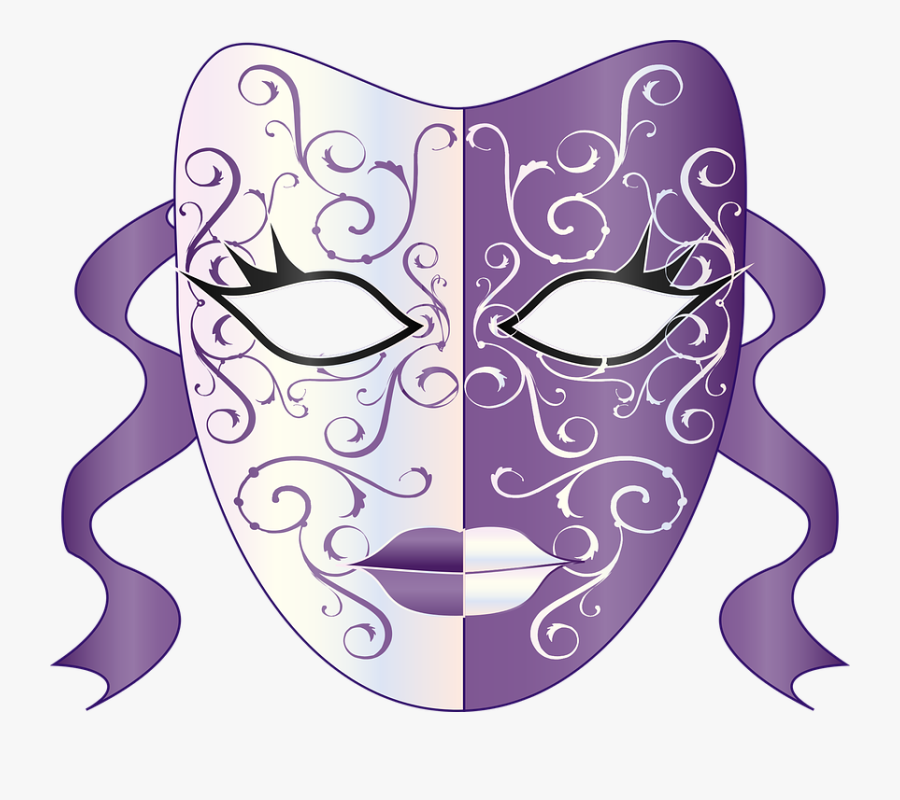 Transparent Mardi Gras Clipart - Mask, Transparent Clipart