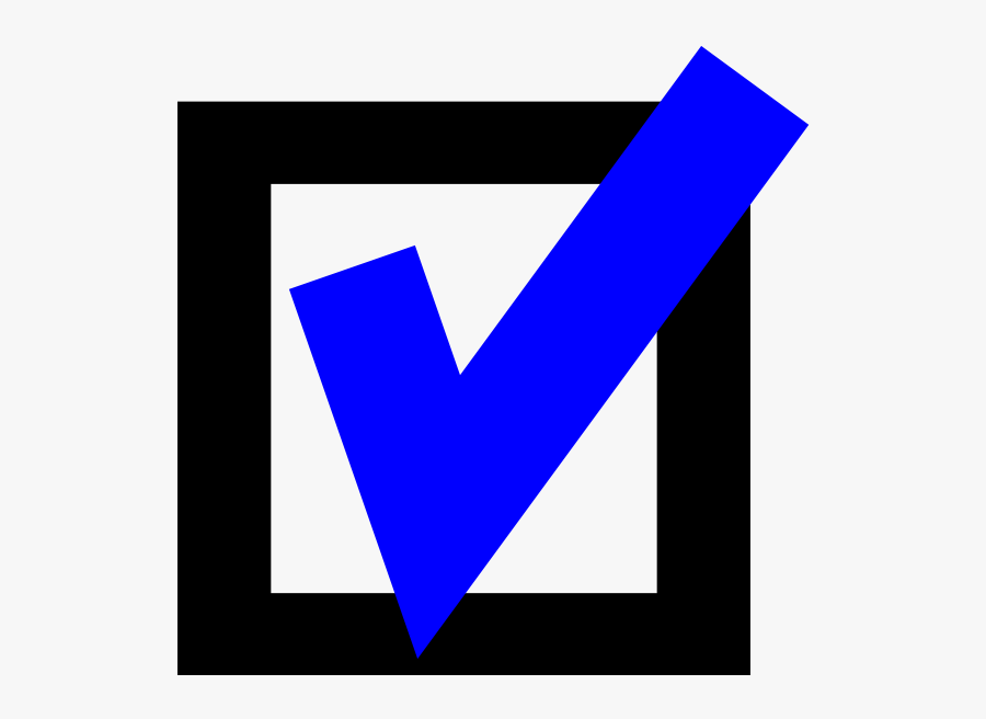 Blue Checkmark With Box Svg Clip Arts - Box With A Blue Check Mark, Transparent Clipart