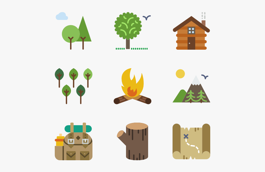 Camping Icons - Forest Icon Pack, Transparent Clipart