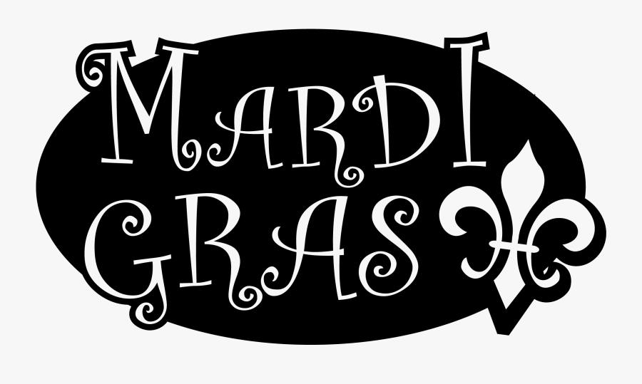 Mardi Gras Black And White Outline Clip Art , Png Download