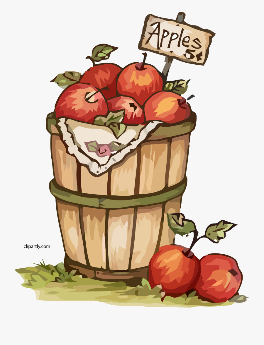 Apples Five Cent Clipart Png - Fall Apple Clip Art, Transparent Clipart