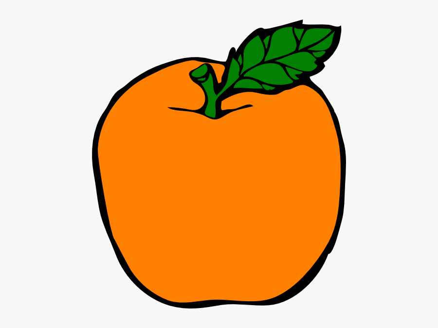 Orange Apple Clip Art At Clker - Apple Clip Art, Transparent Clipart
