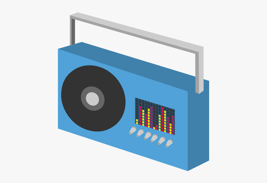 Clipart Music Radio - Radio Clip Art Blue, Transparent Clipart