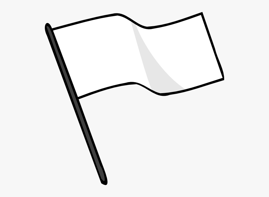 White Flag Black Background, Transparent Clipart