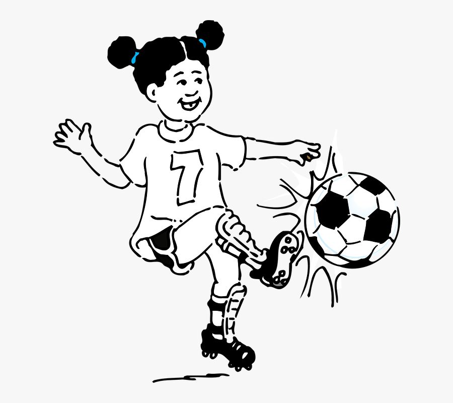 Free Vector Graphic - Play Soccer Clipart Black And White, Transparent Clipart