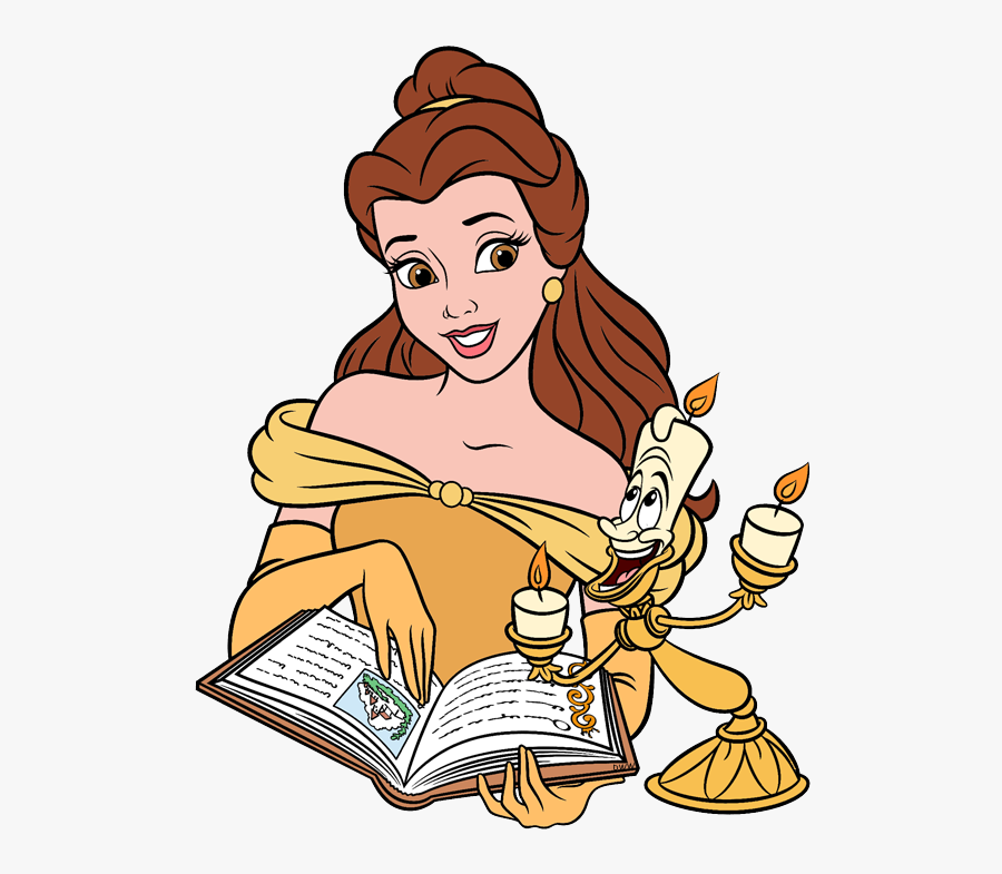 Beauty And The Beast Group Clip Art - Belle And Lumiere, Transparent Clipart