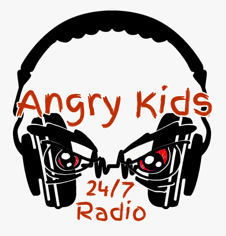 Angry Kids 24-7 Radio - Clip Art Headphones Png, Transparent Clipart