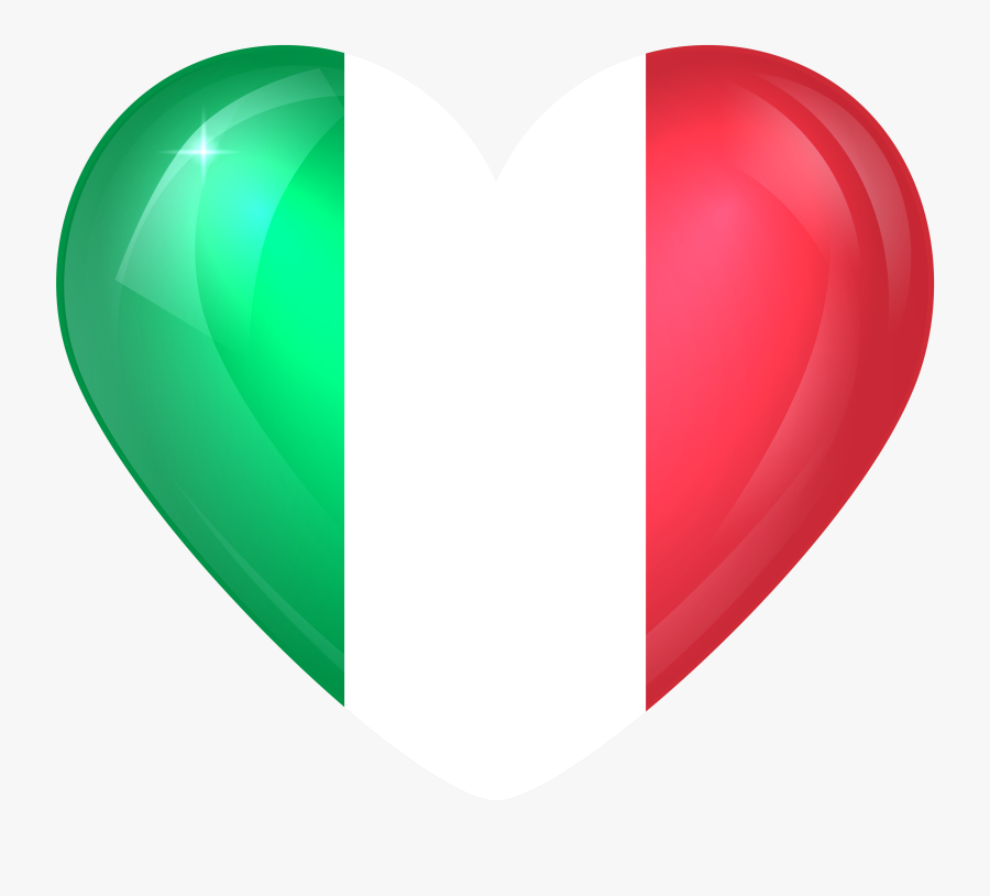 Free Png Download Italy Large Heart Flag Clipart Png - Heart, Transparent Clipart